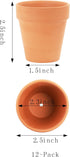 Yishang 2.5 Inch Terracotta Pots, Small Mini Clay Planter with Drainage Holes, 12 Pack for Indoor/Outdoor Plants