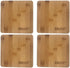 Small Mini All Natural Bamboo Cutting Board - Great for Apartments, RV's, Camping, 4 Pack