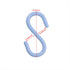 Mini Skater 2.5" Small Plastic S Shaped Hooks, Multifunctional Portable Hanging for Plants, Kitchen, Bathroom, Clothes