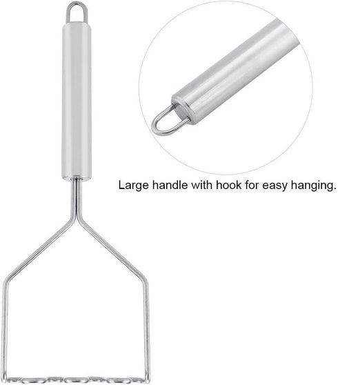 FTVOGUE Stainless Steel Potato Masher, Vegetable Mud Crusher, Kitchen Gadgets for Potato Puree