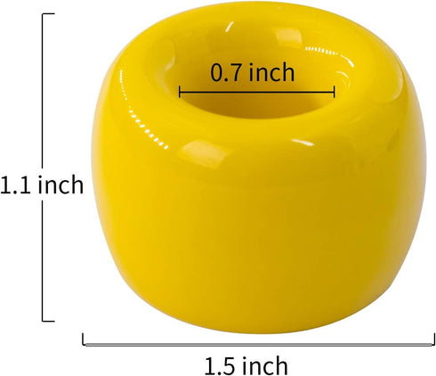 Airmoon Mini Ceramics Handmade Couple Toothbrush Holder - Pack of 2 for Bathroom Vanity Countertops