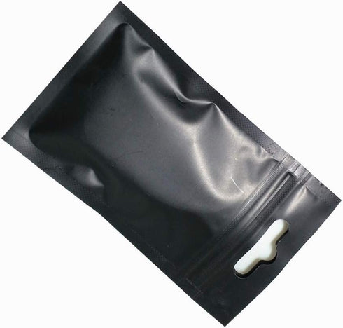PABCK 100 Pieces Resealable Airtight Matte Window Zipper Lock Bags, 2.3x3.9 inch (Inside Size 1.9x2.5 inch) for Food
