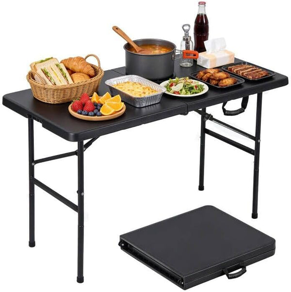 ZENY 4ft Portable Folding Table Plastic Indoor Outdoor Picnic Party Camp Dining