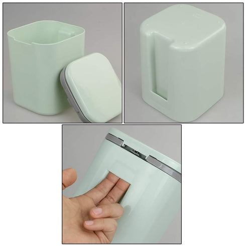Tiny Countertop Trash Can, 0.5 Gallon with Push-Button, Green