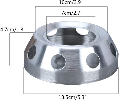 Teapot Warmer, Brushed Stainless Steel Tea or Coffee Warmer Base, Silver