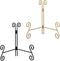 Plate Stand - Black and Gold 2-Pack 6 Inch Iron Easel Stand for Displaying Plates, Plaques, and Artwork