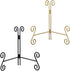 Plate Stand - Black and Gold 2-Pack 6 Inch Iron Easel Stand for Displaying Plates, Plaques, and Artwork