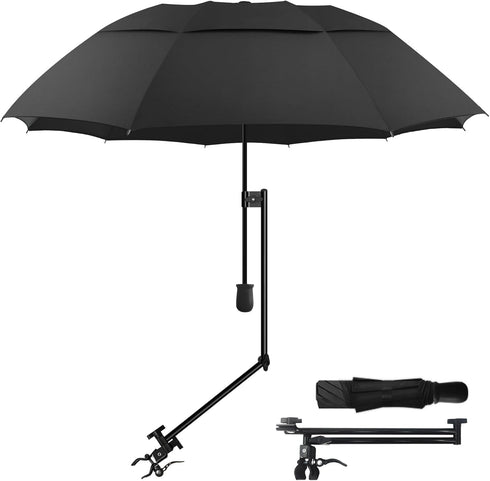 DUOUPA Patio Umbrellas UPF 50+ 360 Adjustable Shade Umbrella,Beach Umbrella with Universal Clamp,Beach