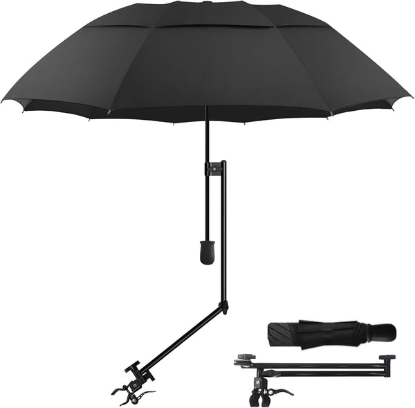 DUOUPA Patio Umbrellas UPF 50+ 360 Adjustable Shade Umbrella,Beach Umbrella with Universal Clamp,Beach