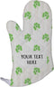 Style In Print Custom Green Polyester Oven Mitt, Four Leaf Shamrock Clover for St Patricks Celtic Kitchen