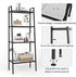 Huaa 4 Ladder Shelf,Black Bookshelf Tier Small Bookshelf,Ladder Shelf Bookcase,Tall Bookshelf,Leaning Bookshelf,Skinny