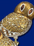 Old World Christmas Clip-on Pygmy Owl Bird Blown Glass Ornament 18067, Free Box Included