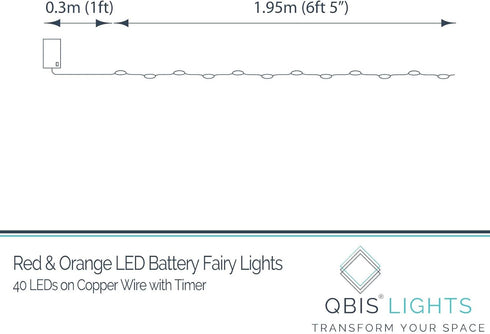 40 6hr QBIS Battery Powered Fairy Lights for Bedroom, LED Lights, Battery Operated String Lights for Christmas