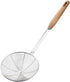 IQCWOOD Spider Strainer Skimmer with Wood Handle, 5.5 Inch Fryer Scoop for Cooking and Frying, Kitchen Utensils Spoon