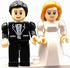 Brick'Em Young 8+ Nativity Bricks Bride & Groom Figurines - Building Brick Figures - Mix & Match Hair, Skin