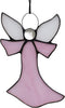 Pink Angel Stained Glass Window Hangings Tiffany Style Gift for Nurse, Memorial Remembrance Sympathy (6.3"×4.3")