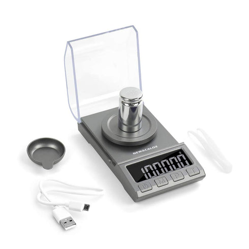 Digital Milligram Scale, NEWACALOX 100g x 0.001g High Precision Jewelry Scale, Portable for Reloading