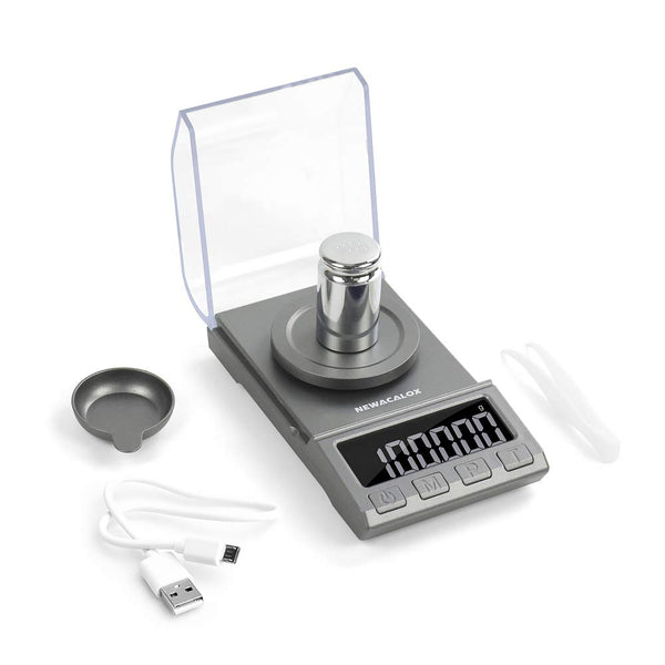 Digital Milligram Scale, NEWACALOX 100g x 0.001g High Precision Jewelry Scale, Portable for Reloading