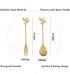 16 Pcs Stainless Steel Gold Leaf Coffee Spoon appetizer fork-4.7" Creative Tableware Dessert Spoons, Stirring, Mixing, Sugar, Stir, Ice Cream, Fruit, Cake, Teaspoon Set (8 Spoons 8 Forks,Gold) by COMICFS