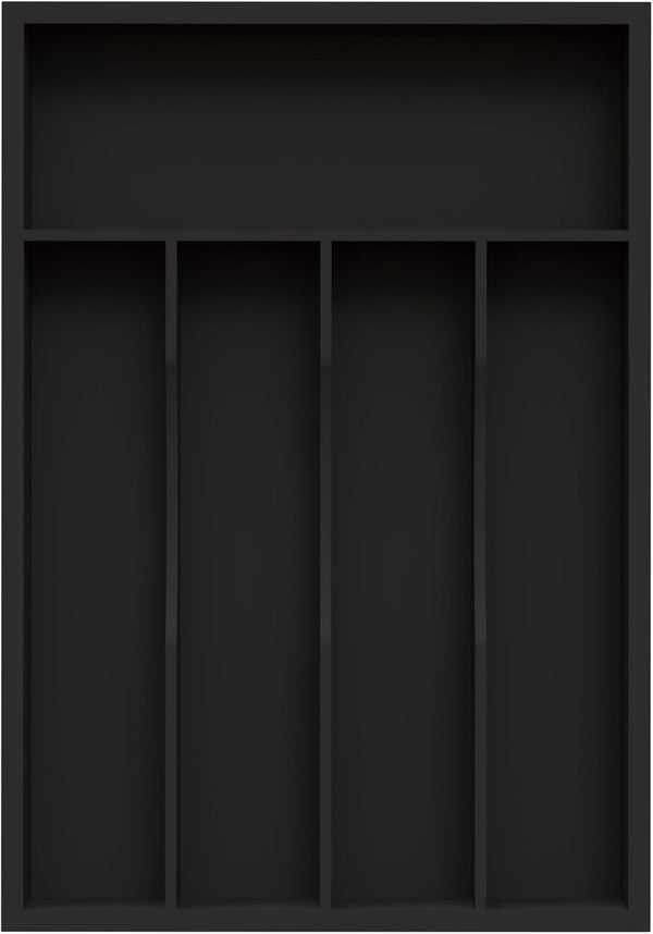 Bamboo Silverware Organizer, Kitchen Drawer Utensil Holder, Cutlery Tray & Spoon Storage with Grooved Drawer Dividers