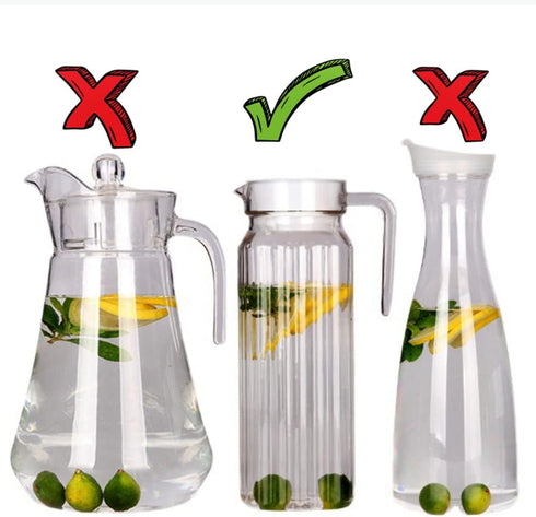 Glass Water Pitcher Lids - Food Grade Plastic Anti-Dust Stoppers for Water Jug, 2 Pieces (White)