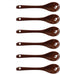 6 pcs Porcelain Egg Spoons, 4.7 inch Ceramic Spoons for Coffee, Dessert, and Yogurt (Milky Brown)