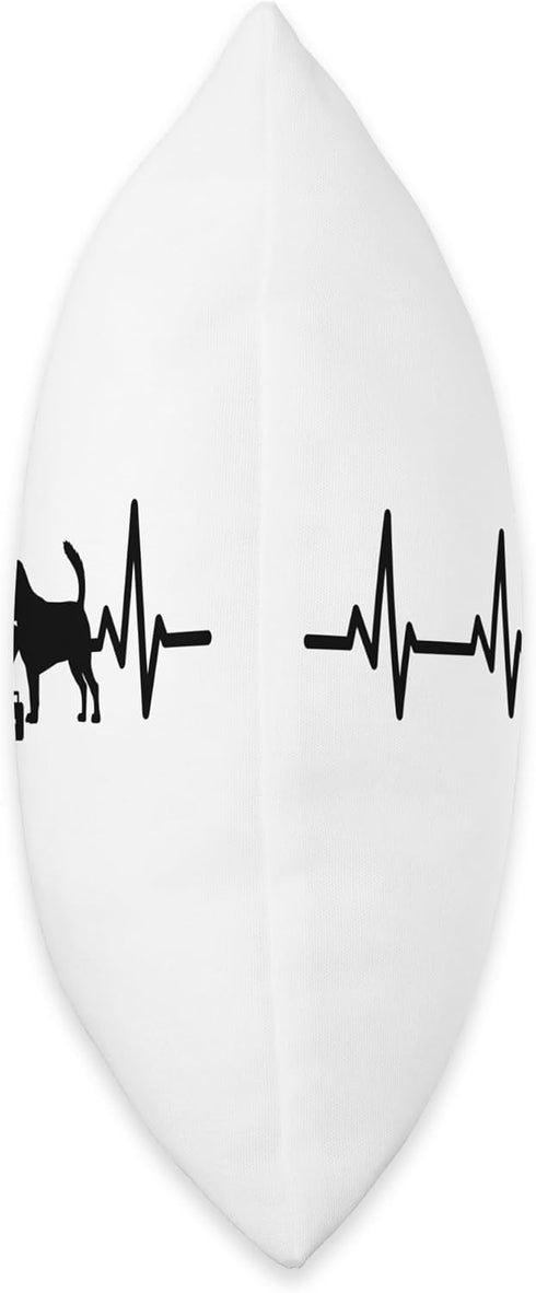 Veterinarian ECG Heartline Veterinary Assistant Pet Health Throw Pillow, 16x16, Multicolor by Funny Paraveterinary Worker T-Shirts and Presents