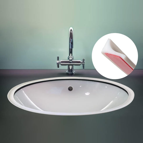 39 Inches Water Barrier for Sink - Silicone Self-Adhesive Shower Splash Guards for Bathtub, Bathroom