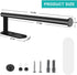MGahyi Paper Towel Holder Wall Mount, 13.2 inch Stainless Steel Paper Towel Roll Rack for Kitchen, Bathroom (Black)