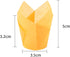 Ruisita 150 Pieces Mini Tulip Baking Cups, Cupcake Liners, Muffin Liners for Wedding, Birthday, Baby Shower Parties, 6