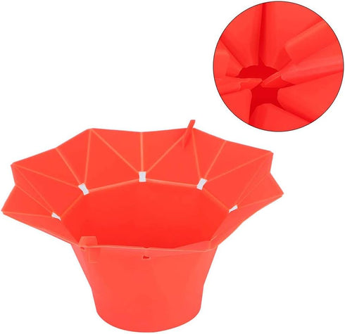 Red Folding Popcorn Bowl, Microwave Oven Popcorn Popper, DIY Silicone Maker for Home Kitchen