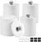 SheeChung Plastic Acrylic Bathroom Vanity Canister Jars with Lid for Qtip Holder Makeup Organizer (White)