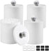 SheeChung Plastic Acrylic Bathroom Vanity Canister Jars with Lid for Qtip Holder Makeup Organizer (White)