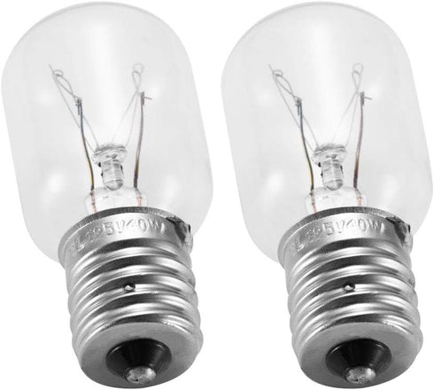 Whirlpool Microwave Light Bulb - Dimmable 125V 40W E17 Base, Fits Maytag GE Amana Over The Range Hood (2)