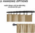 Khaki Kitchen Curtains for Windows, 2 Panels Set Short Privacy Cafe Curtain Tiers, Farmhouse Blackout Drapes for Small
