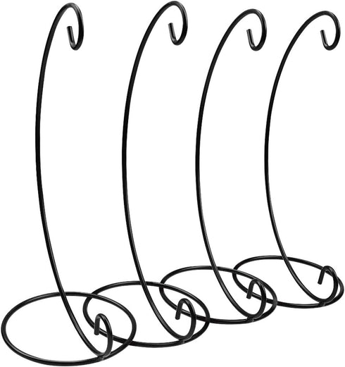 Ornament Display Stand, Air Plant Holder, Black Iron Wire Hanging Hook for Home Party Decor