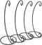Ornament Display Stand, Air Plant Holder, Black Iron Wire Hanging Hook for Home Party Decor