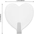 5PCS Stainless Steel Heart-Shaped Hooks, Multifunctional Self Adhesive Door Hooks, Wall Mounted Coat Rack, Milky White