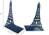 Winterworm Stylish Modern Paris Eiffel Tower Metal Decorative Bookend, Blue, Book Organizer for Home Office