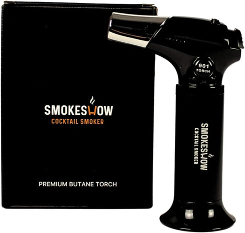 Blow Butane Cooking Torch, Lighter with Safety Lock and Adjustable Flame for BBQ, Baking, DIY