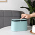 Mini Trash Can with Lid - Removable Small Garbage Can, Tiny Plastic Trash Bin, Pop Up Countertop Wastebasket, Counter Garbage Lint Bin for Bathroom,Office,Kitchen,Desk,Coffee Table(Sky Blue) by LTWQLing