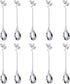 AnSaw Elegant Silver Leaf Coffee Spoons - 10-Piece Mini Stainless Steel Espresso & Dessert Tea Spoons, 4.7"