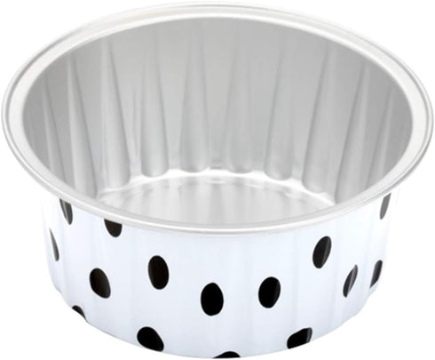KEISEN 5oz Set of 24 Disposable Aluminum Foil Cups, 125ml for Muffin Cupcake Baking, Spot Color
