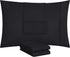 Utopia Bedding King Pillow Cases - 4 Pack Black Soft Brushed Microfiber Fabric, Envelope Closure, 20 x 40 Inches
