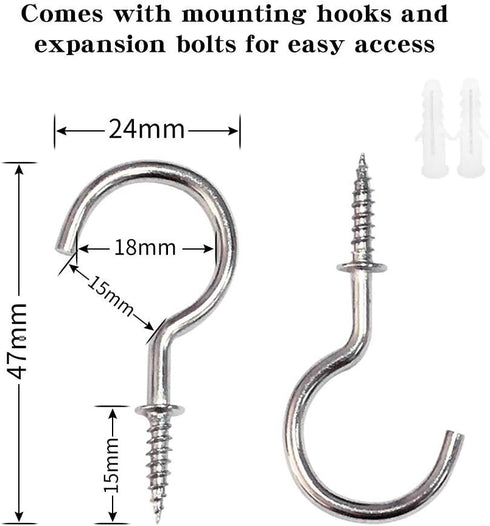 BEL AVENIR Curtain Rope Tiebacks with 4 Metal Screw Hooks, Drapery Holdbacks (Beige, 4 Pack)