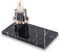 Marble Candle Plate, Decorative Small Tray for Pillar Candle Holder, Black Coasters for Home Decor