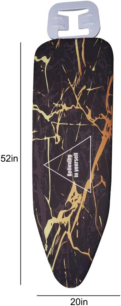 Ironing Board Cover, Thick Padding Heat Reflective Covers, Fits Large & Extra Large Iron Boards, 52 x 20 Inches