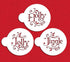 Holly, Jolly and Jingle Cookie Stencil Set by Designer Stencils