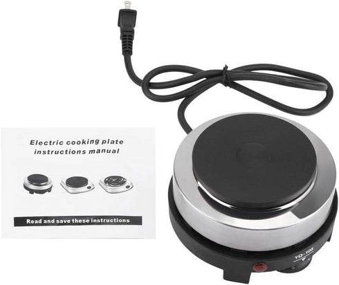 Nikou Electric Mini Stove, Portable 500W Cooking Plate Hot Plate Multifunction Home Heater (US Plug 110V)