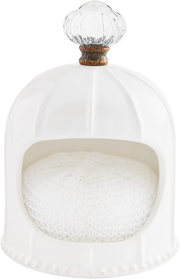 Mud Pie Sponge Caddy, Ceramic Door Knob, 6 1/2" x 4 1/2",